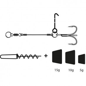 Kit Monture Vmc Pike Rig Belly Ventrale 12-20CM LURES