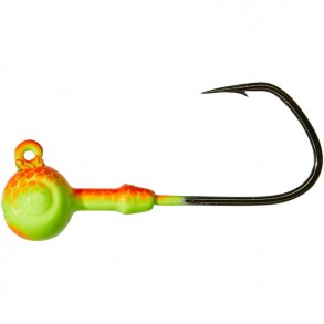 TETE PLOMBEE GUNKI HEADS G"ROUND S-SHANK ORANGR FLUO JAUNE 3PCS.