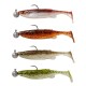 SAVAGE GEAR FAT MINNOW T-TAIL RTF 10.5CM 11G + 10G N°3/0 SINKING CLEARWATER 4PCS.
