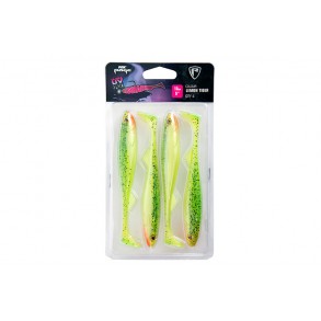 FOX RAGE ULTRA UV SLICK SHAD SINGLE COLOUR PACKS 13CM 4PCS.