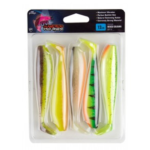 FOX RAGE ULTRA UV ZANDER PRO SHAD SINGLE COLOUR PACKS 12cm 5pcs.