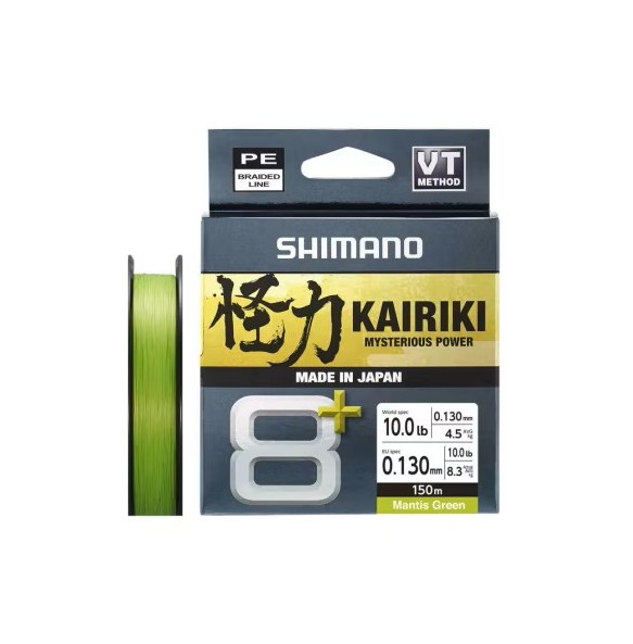 TRESSE SHIMANO KAIRIKI 8+ Mantis GREEN - 150m