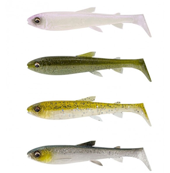 Leurre Savage Gear 3D Whitefish Shad 9cm clear wrt mix 4pcs