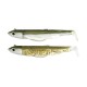 Kit Leurre Souple Arme Fiiish Double Combo Black Minnow 70MM + Tete Plombee 6GR Off Shore