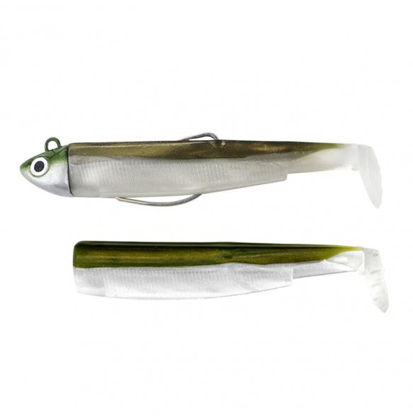 Kit Leurre Souple Arme Fiiish Combo Black Minnow 90 + Tete Plombee Search