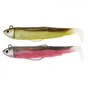 Kit Leurre Souple Arme Fiiish Double Combo Black Minnow 90 + Tete Plombee Search