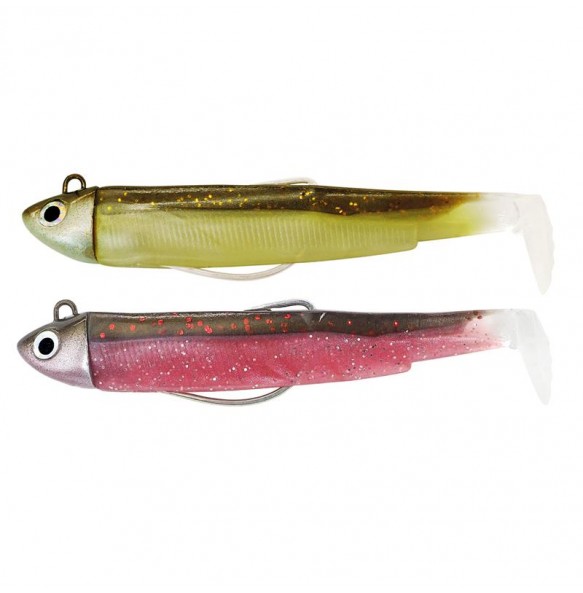 Kit Leurre Souple Arme Fiiish Double Combo Black Minnow 90 + Tete Plombee Search