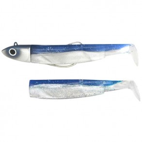 Kit Leurre Souple Armé Fiiish Combo Black Minnow 105mm + Tête Plombée Offshore 16gr
