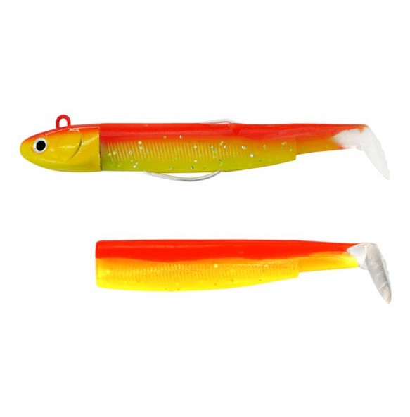 Kit Leurre Souple Arme Fiiish Combo Black Minnow 120MM + Tete Plombee Deep 37GR