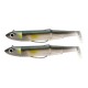 Kit Leurre Souple Arme Fiiish Double Combo Black Minnow 120MM + Tete Plombee Off Shore 25GR