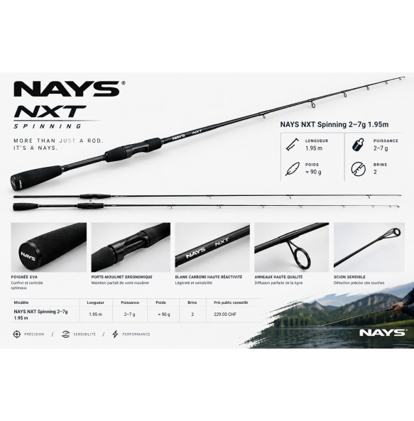 NAYS NXT Spinning 2-7g 1.95m