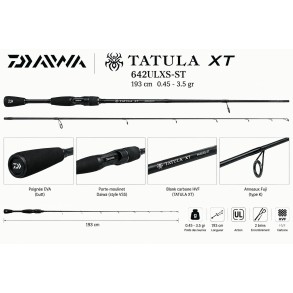 Daiwa Tatula XT 642ULXS-ST 193cm 0.45-3.5gr