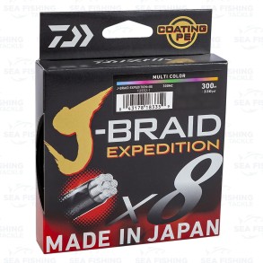 J-Braid Exp X8 300 M Multicolor Tresse Daiwa