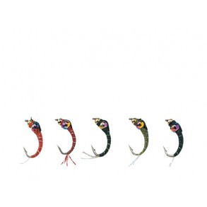 STUCKI Gambe DE PÊCHE Rainbo Head/ 5 hameçons dorés grd.12