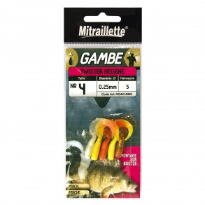 GAMBE DE PECHE MITRAILETTES TWISTER HEGENE