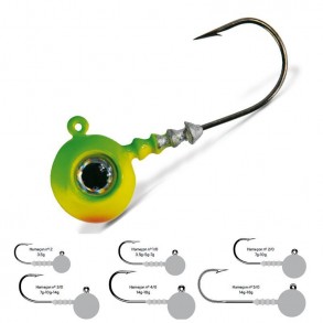 Tête plombée VMC BIG EYE CHARTREUSE 4PCS