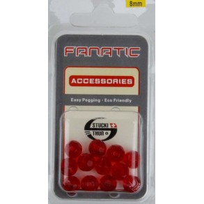 Stucki Perles de verre à facettes - rouge