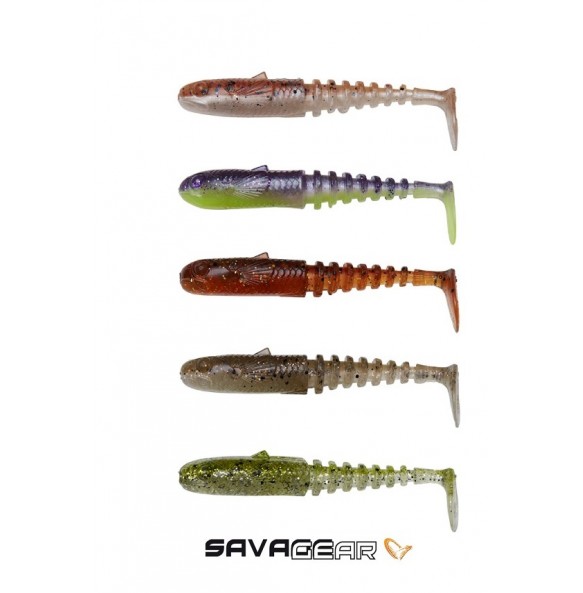 SAVAGE GEAR GOBSTER SHAD CLEAR WATER MIX 5PCS