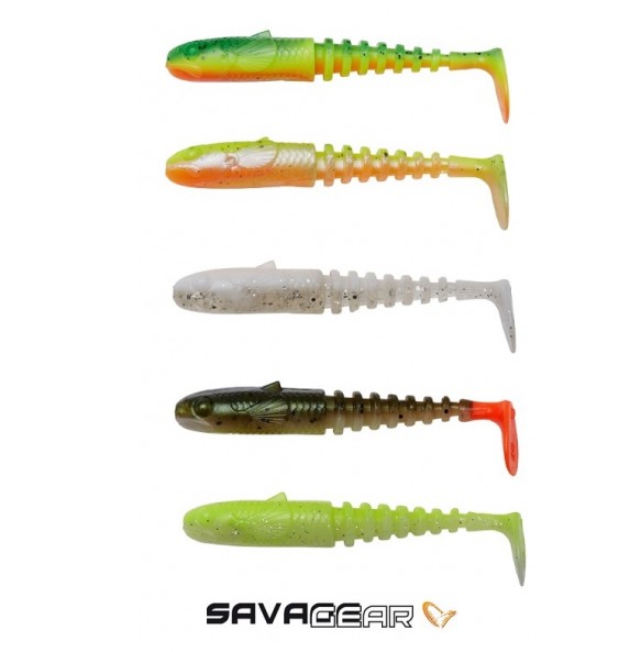 SAVAGE GEAR GOBSTER SHAD CLEAR WATER MIX 5PCS