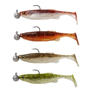 SAVAGE GEAR FAT MINNOW T-TAIL RTF SINKING CLEARWATER 4PCS MIX