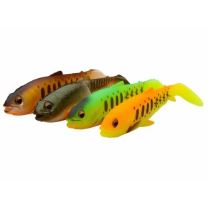 Savage Gear Craft Cannibal 6.5 cm Paddletail Dark Water Mix – Pack de 4 leurres